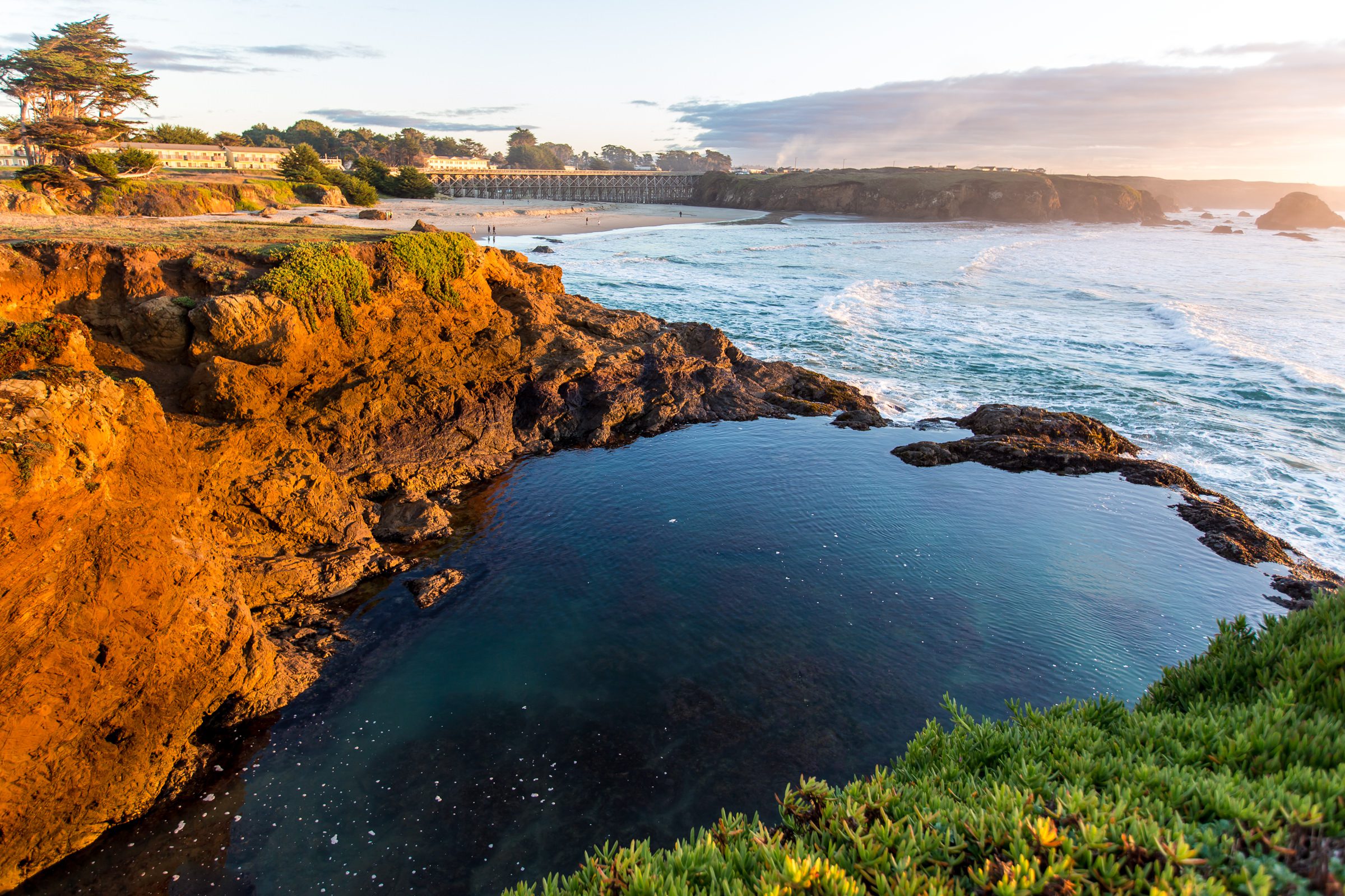 Tide pool near the bluff